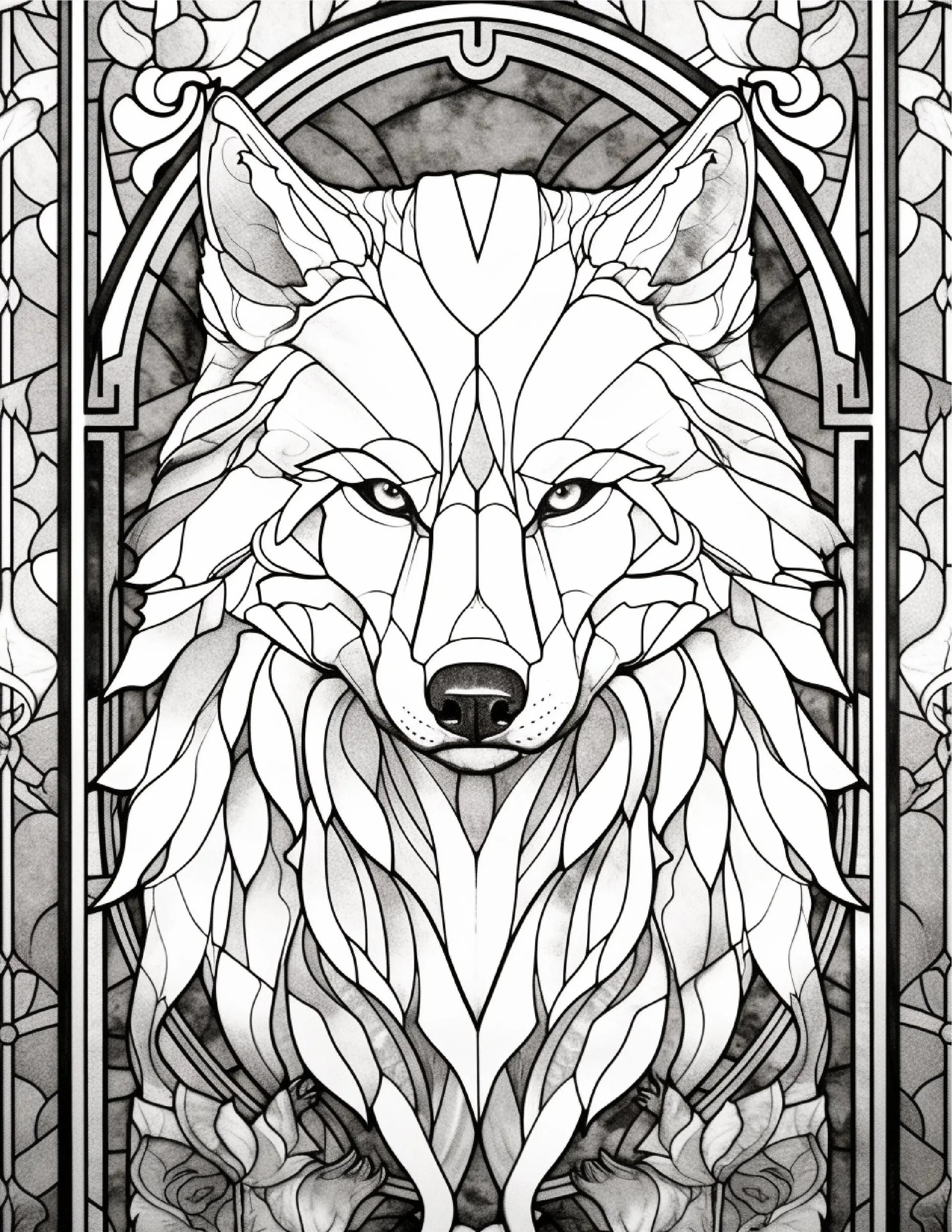 145 Animals Stained Glass Coloring-Robs Books