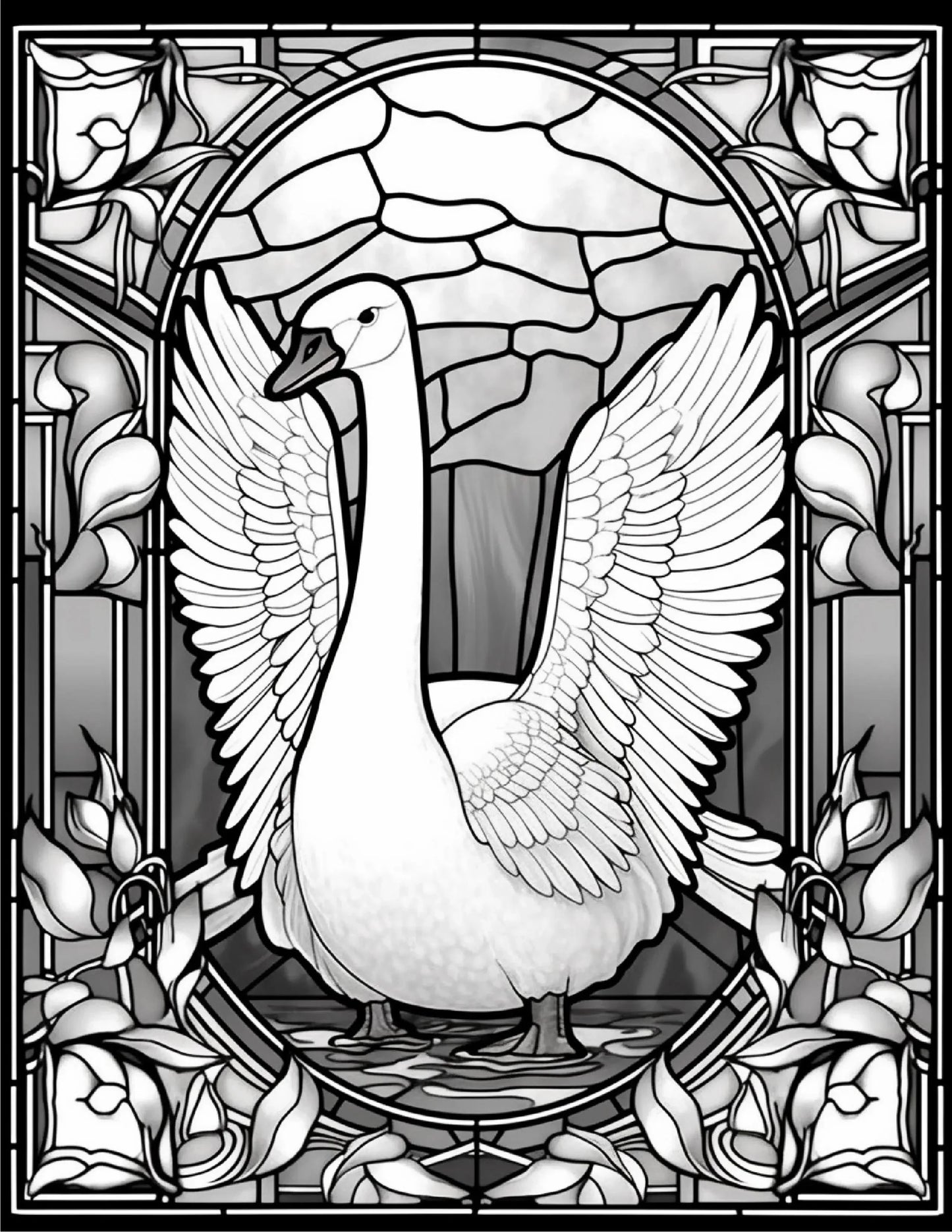 145 Animals Stained Glass Coloring-Robs Books