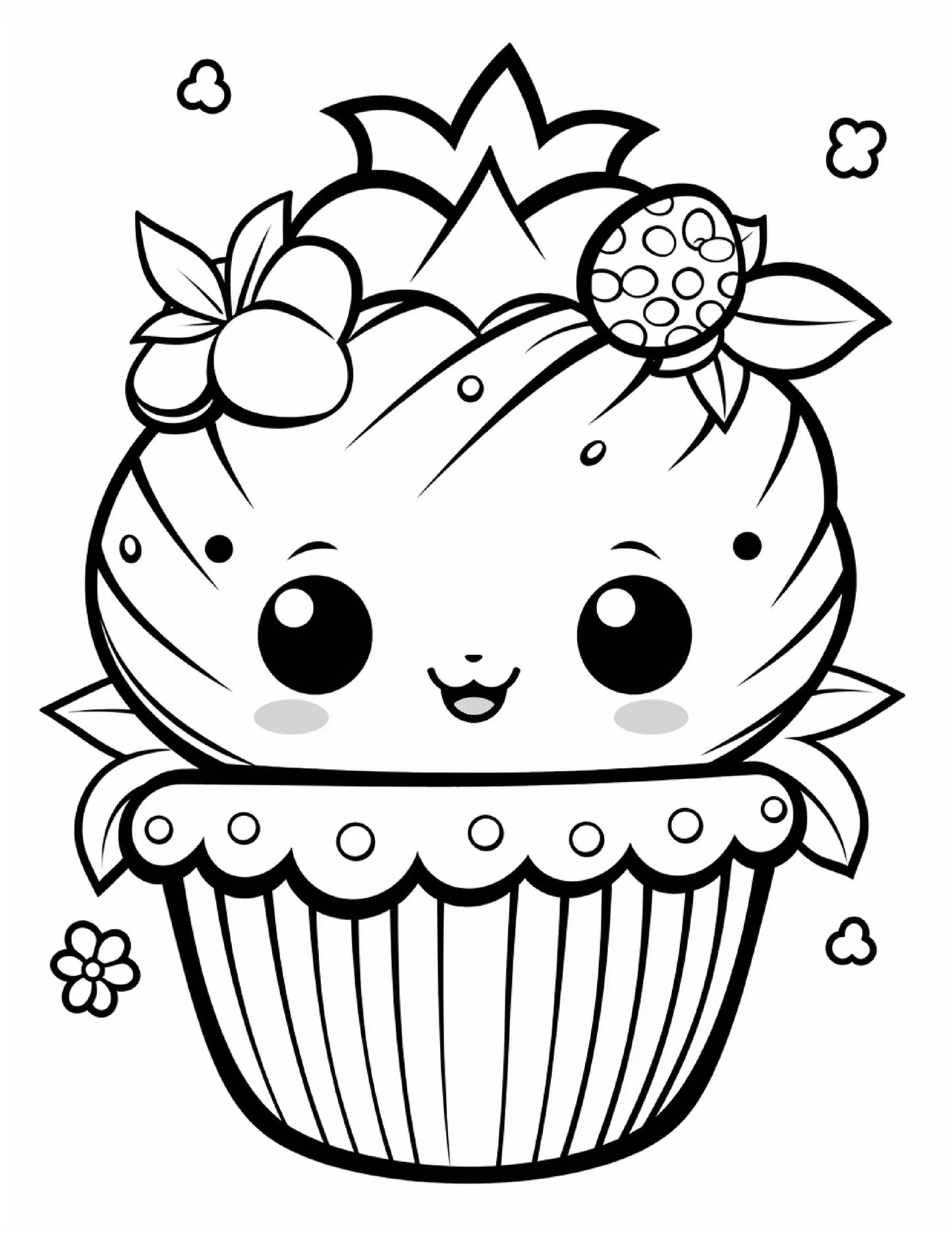 200 Cute Kawaii Coloring Pages for Kids 1-Robs Books