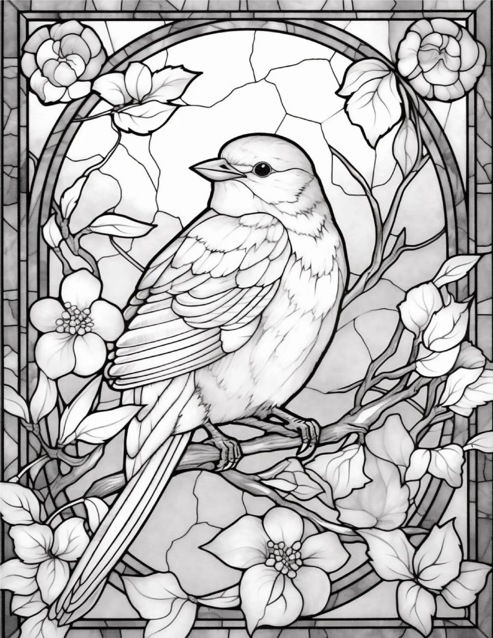 145 Animals Stained Glass Coloring-Robs Books