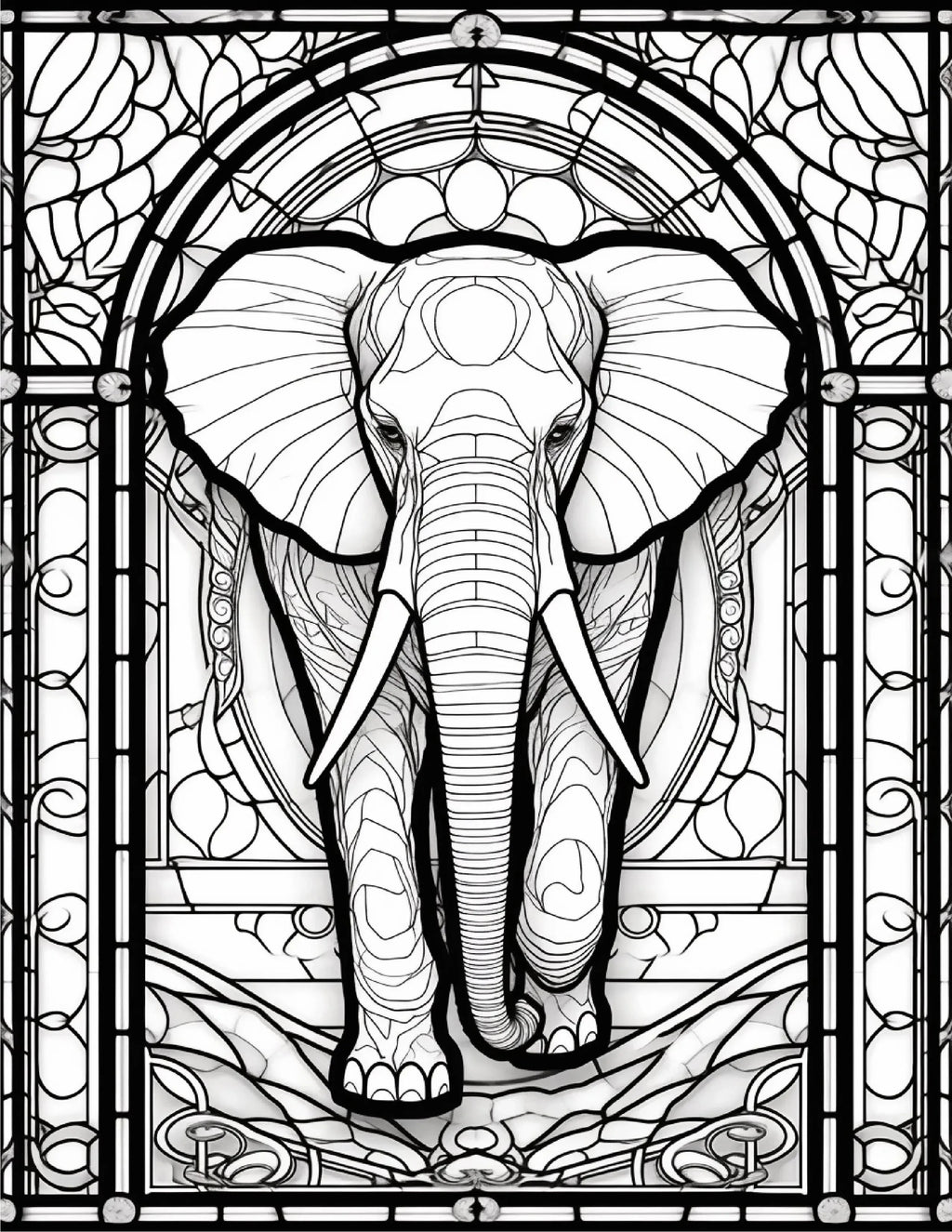 145 Animals Stained Glass Coloring - Robs Books