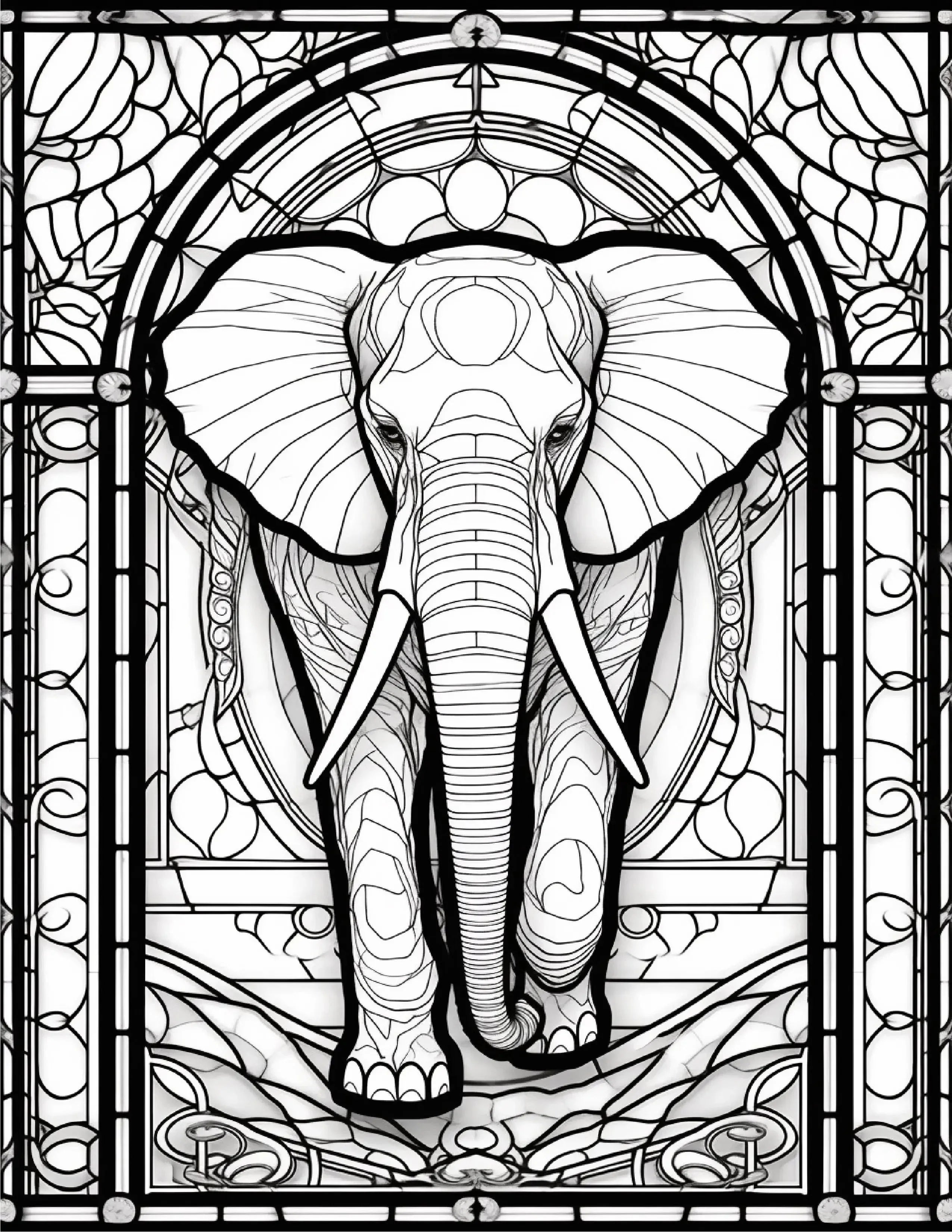 145 Animals Stained Glass Coloring - Robs Books