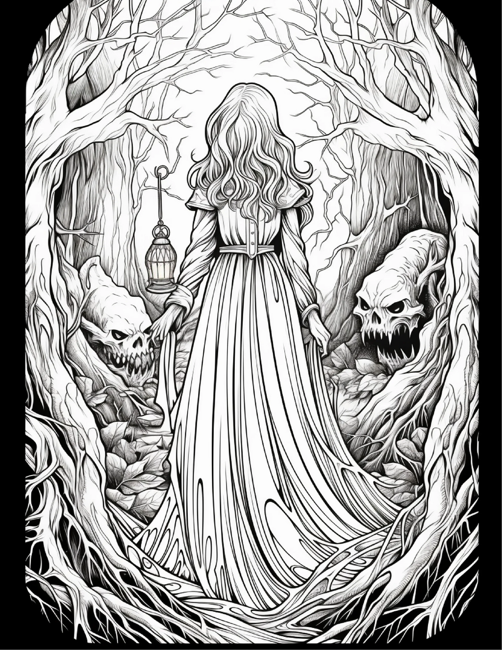 203 Enchanted Gothic Forest Coloring Pages - Robs Books