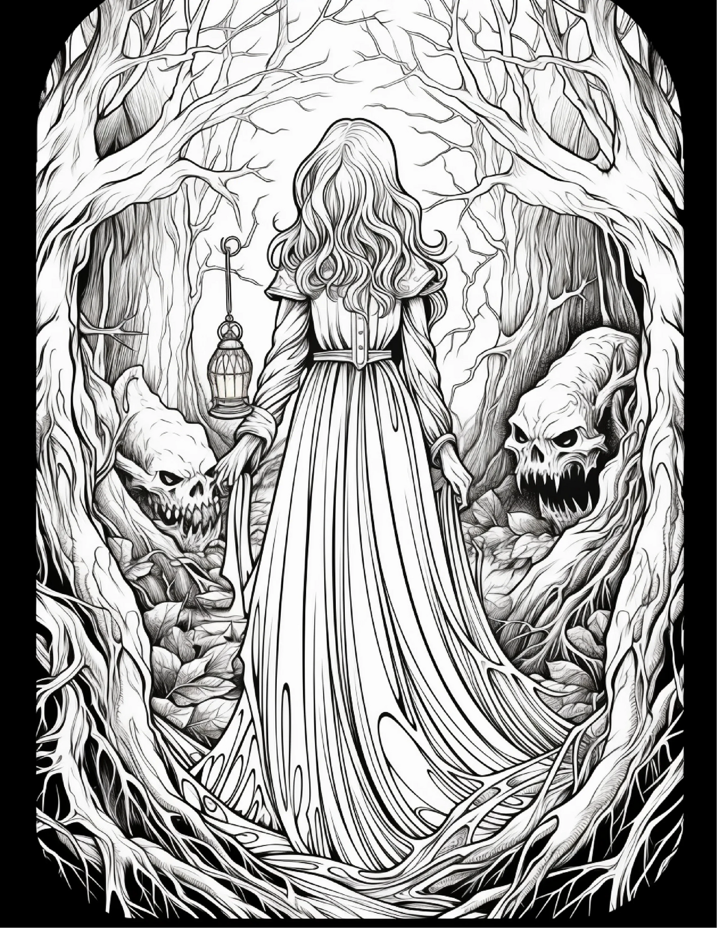 203 Enchanted Gothic Forest Coloring Pages-Robs Books