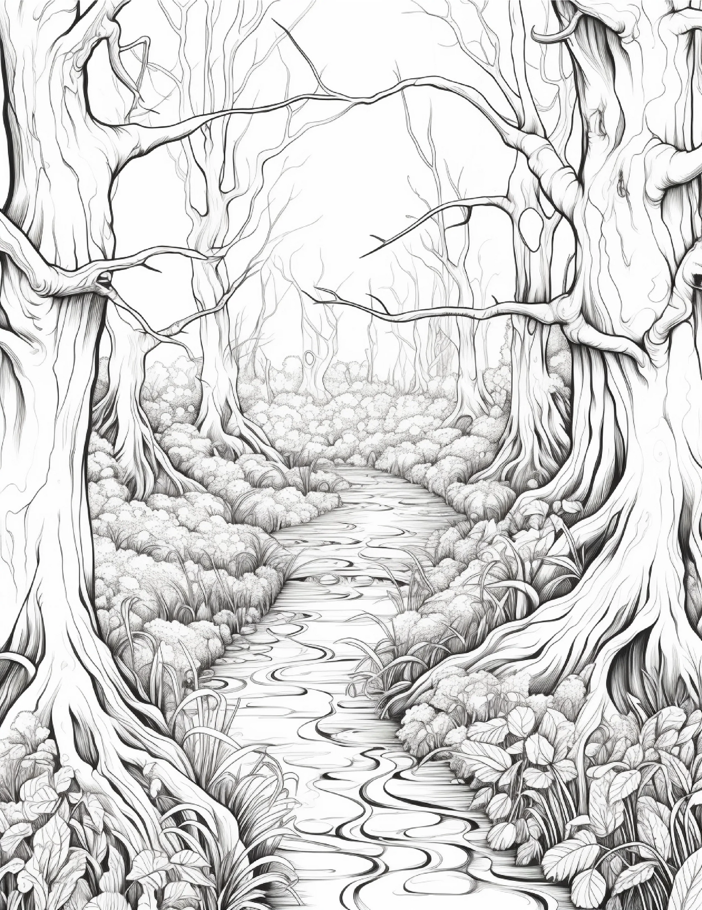 203 Enchanted Gothic Forest Coloring Pages-Robs Books