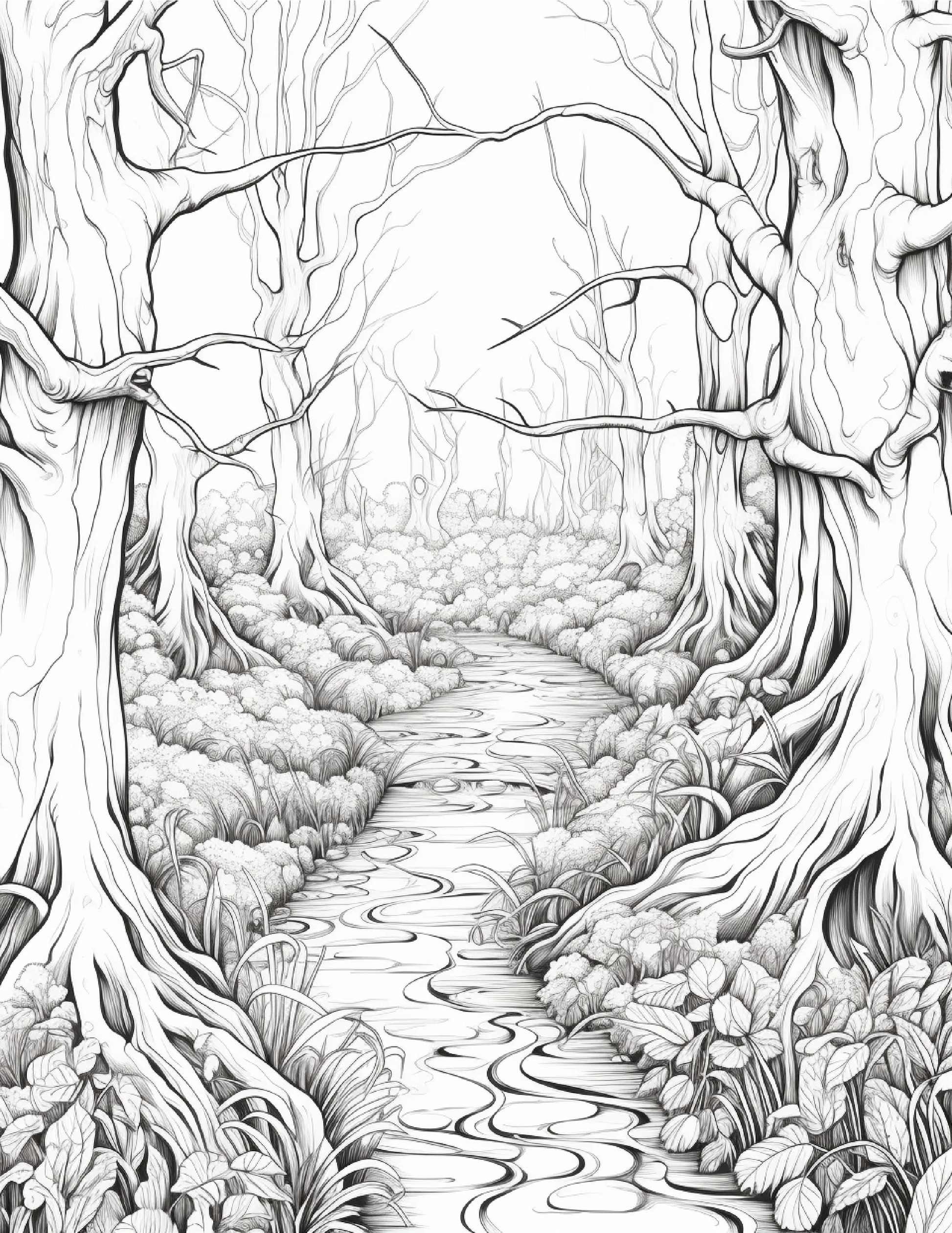 203 Enchanted Gothic Forest Coloring Pages-Robs Books