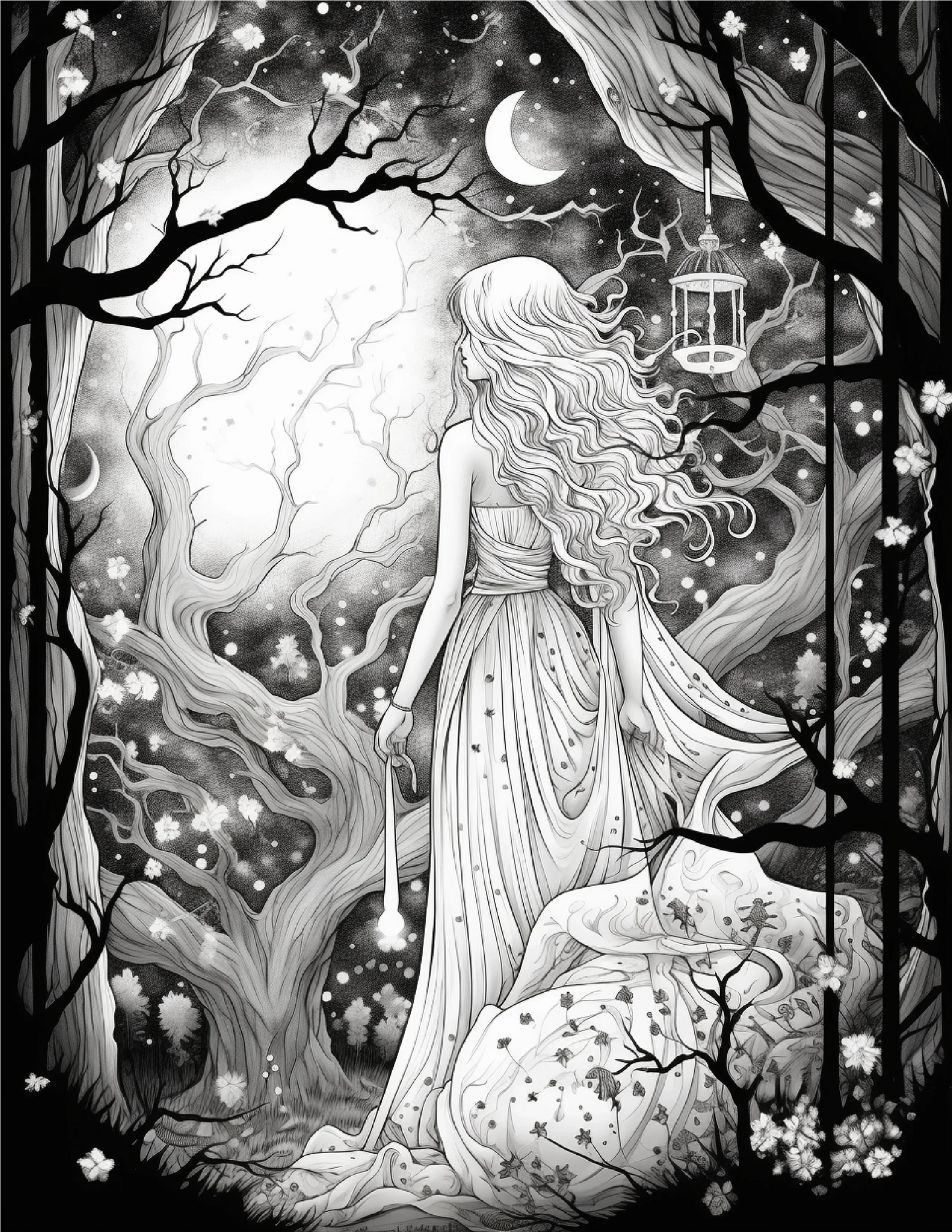203 Enchanted Gothic Forest Coloring Pages-Robs Books