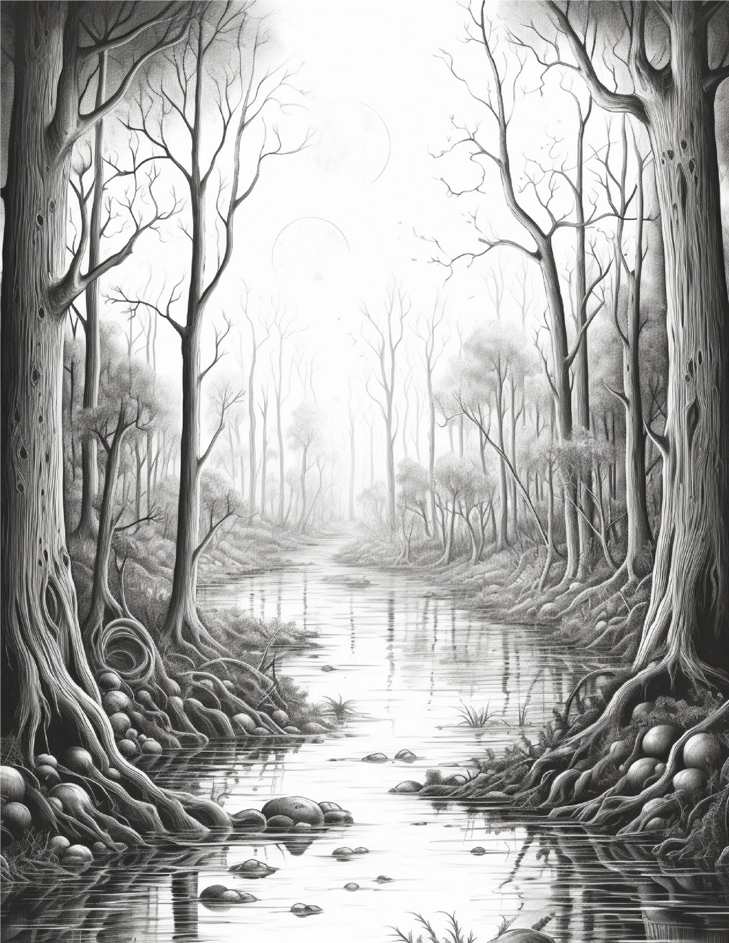 203 Enchanted Gothic Forest Coloring Pages - Robs Books