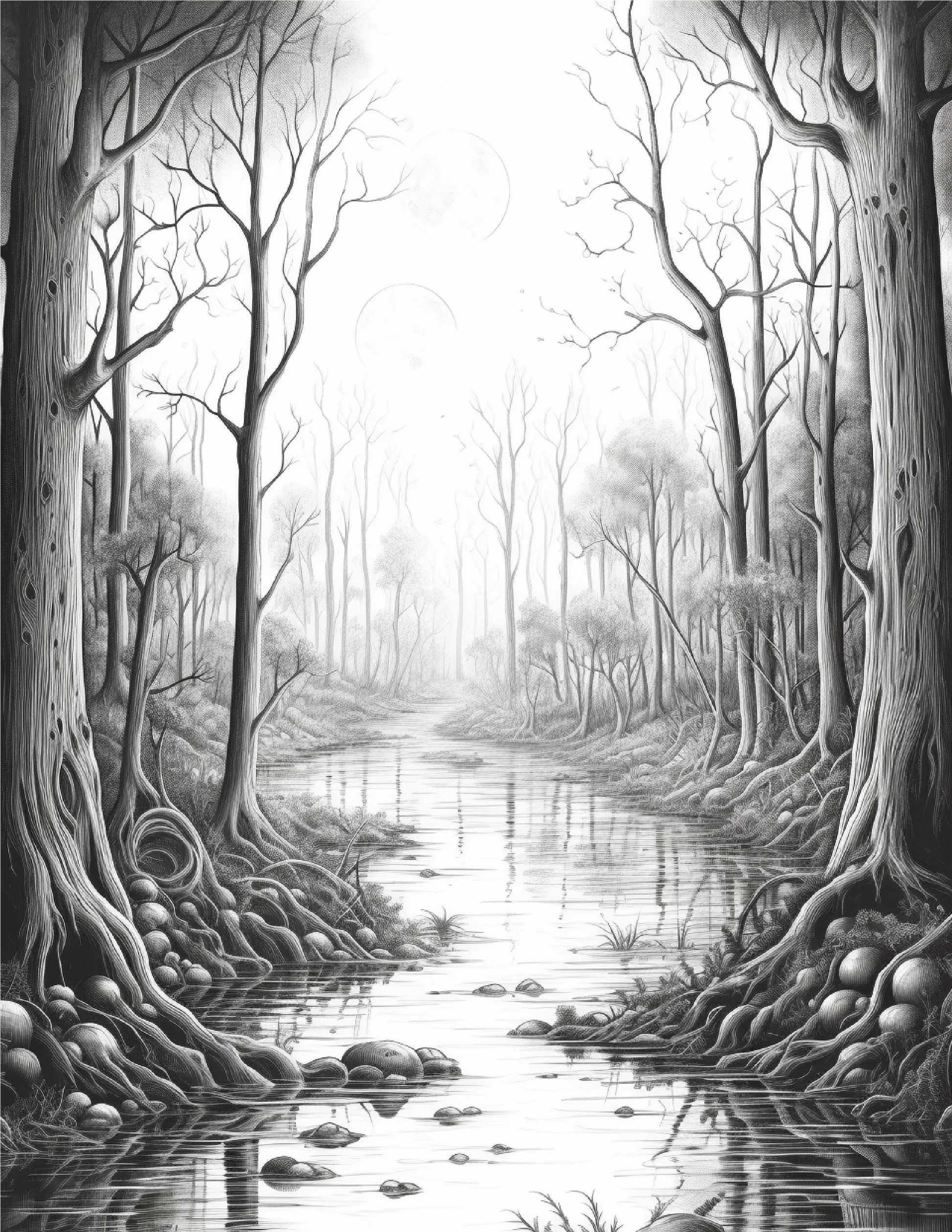 203 Enchanted Gothic Forest Coloring Pages-Robs Books