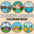 Wonderful landscape coloring book - Robs Books