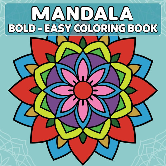 Mandala Bold and Easy Coloring Pages-Robs Books