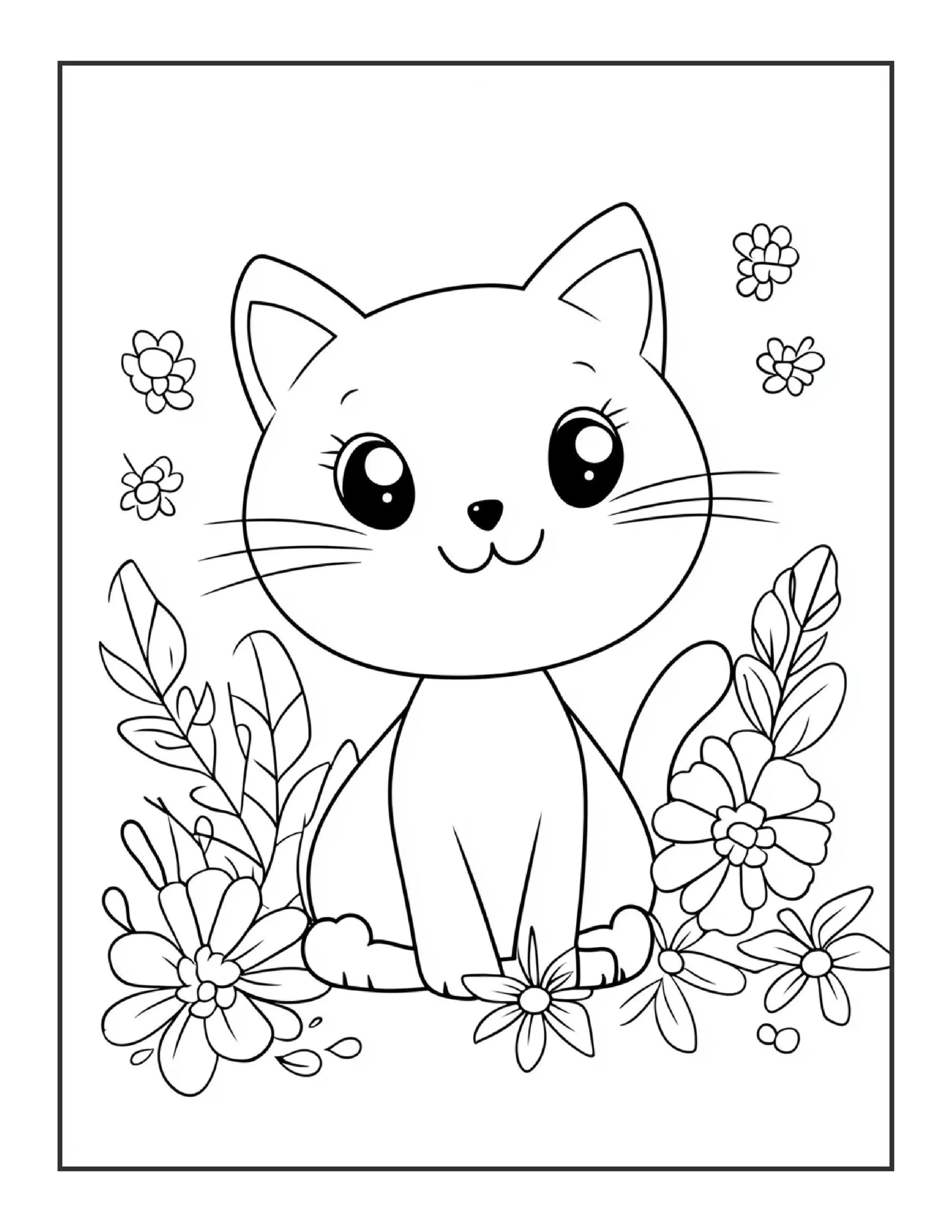 240 Animal and Flower Coloring Pages For Kids-Robs Books