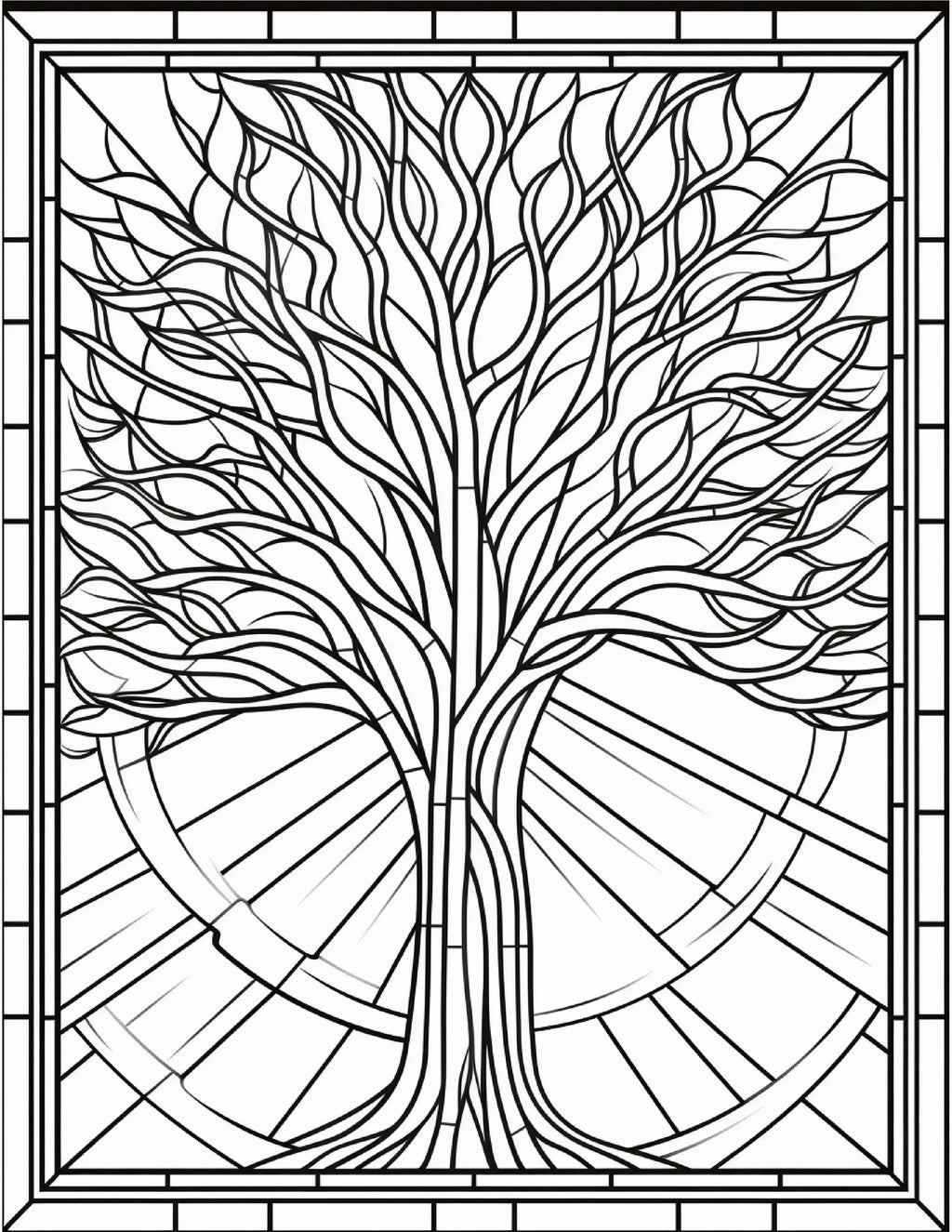 100 Stained Glass Autumn Coloring for Adults - Robs Books
