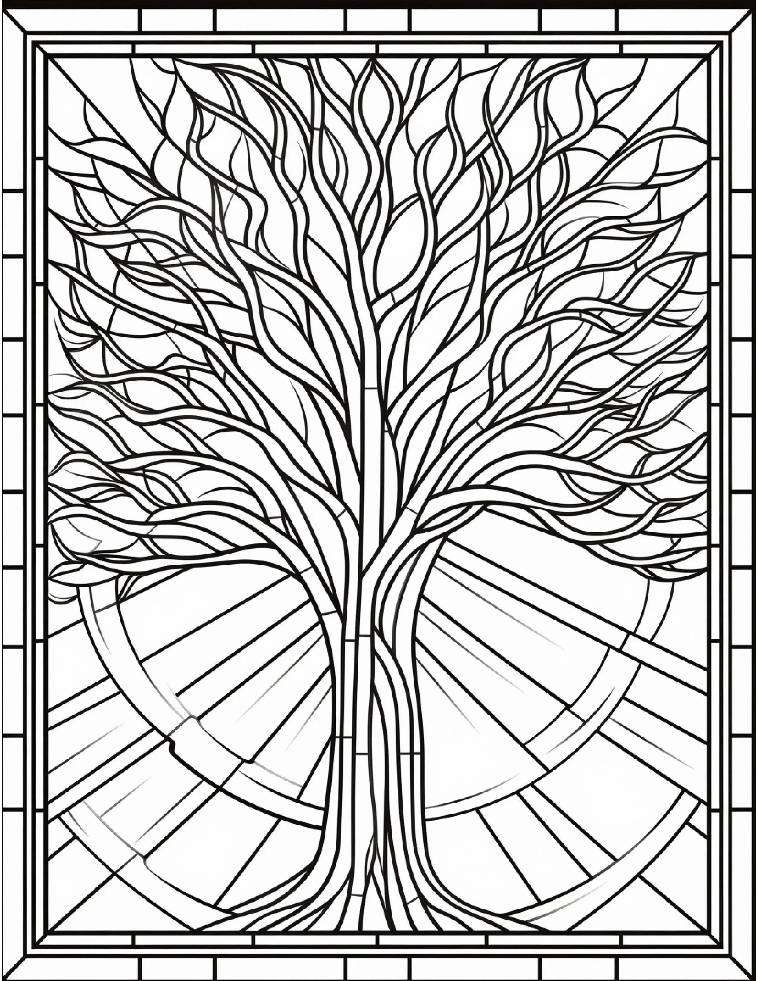 100 Stained Glass Autumn Coloring for Adults - Robs Books