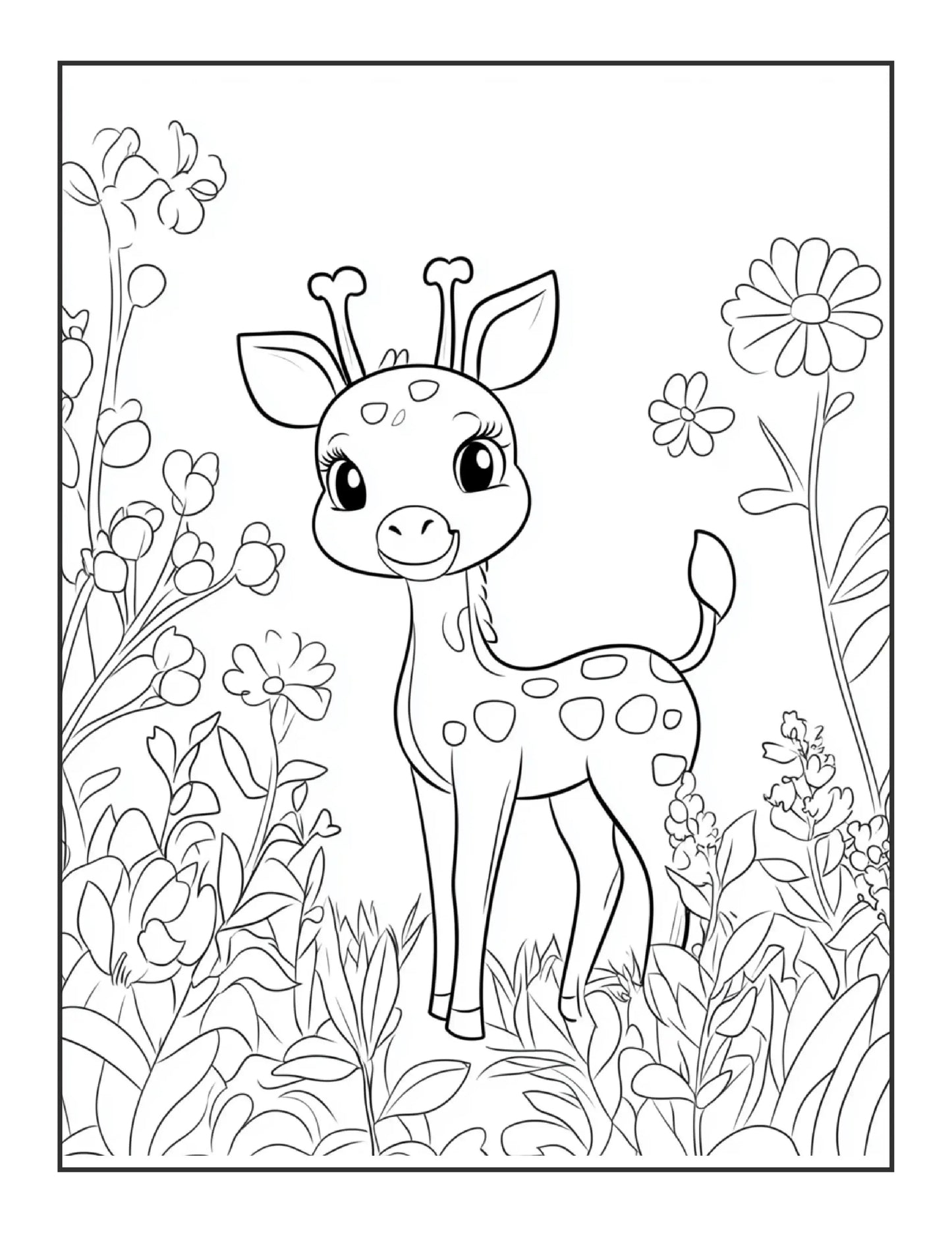 240 Animal and Flower Coloring Pages For Kids-Robs Books