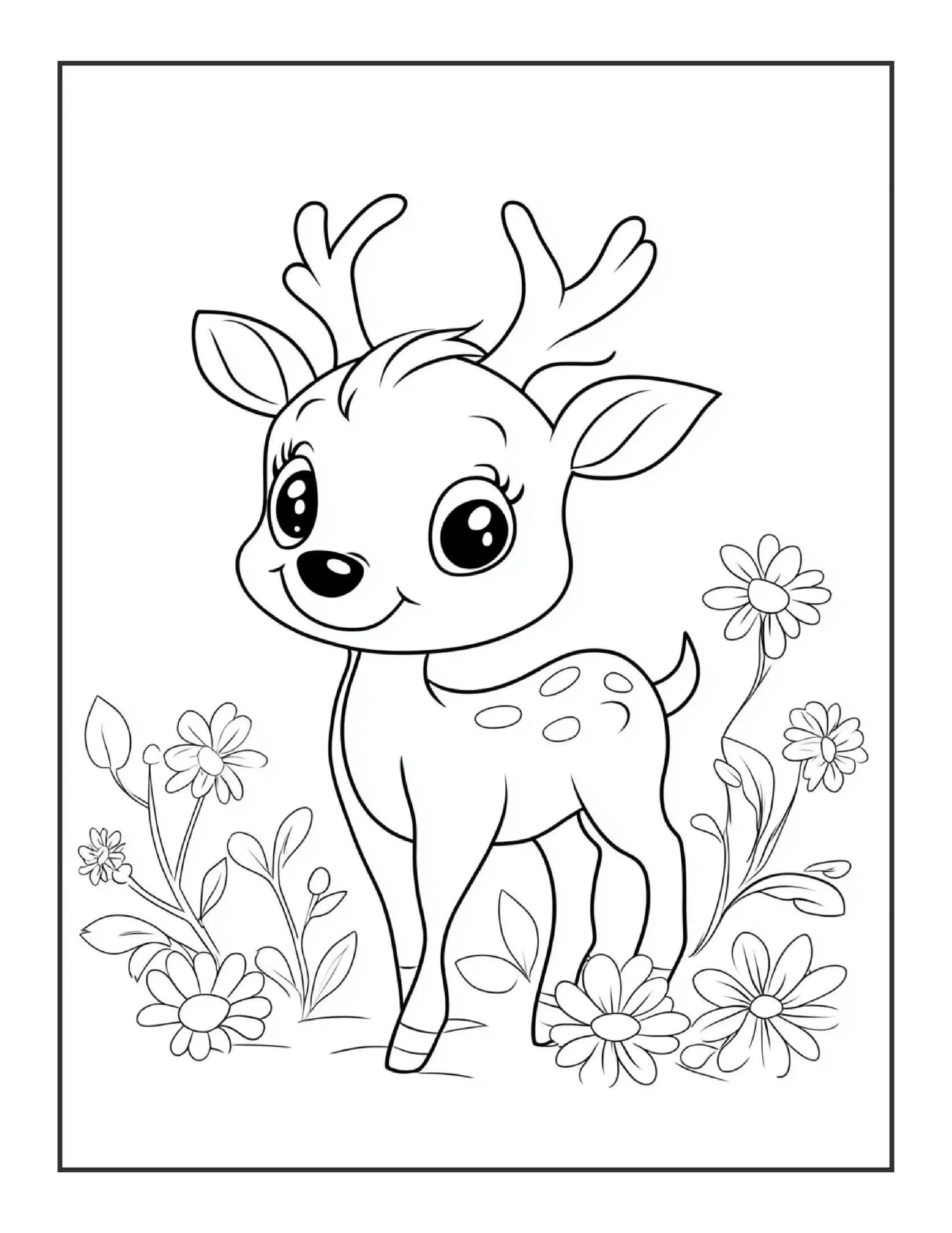 240 Animal and Flower Coloring Pages For Kids-Robs Books