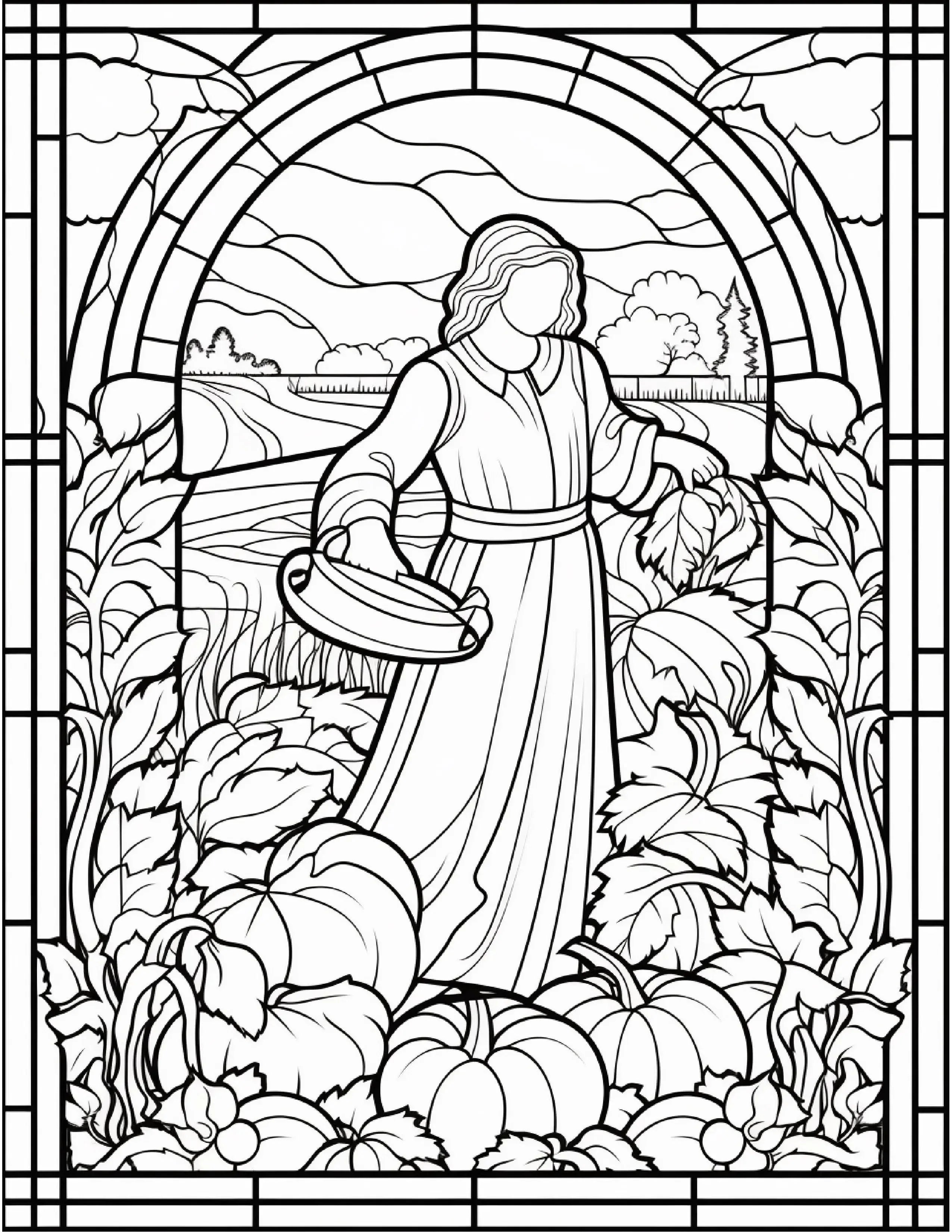 100 Stained-Glass Autumn Coloring - Robs Books