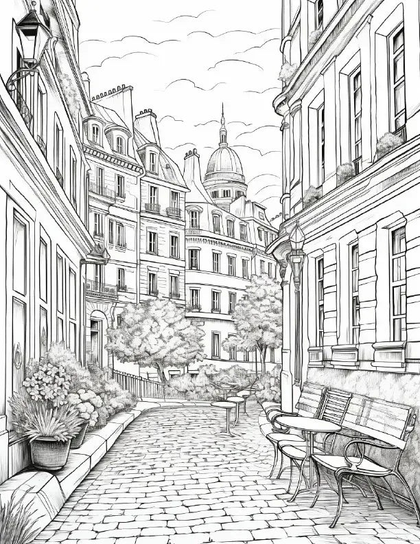 290 European City Coloring pages-Robs Books