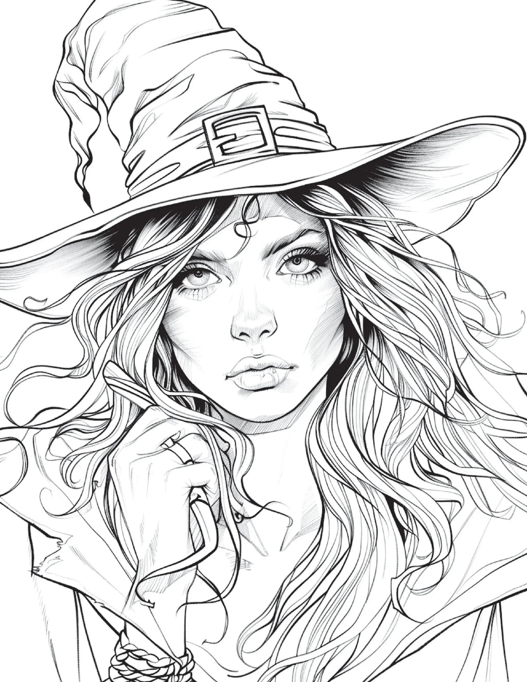 100 Witch Coloring Pages 1 - Robs Books