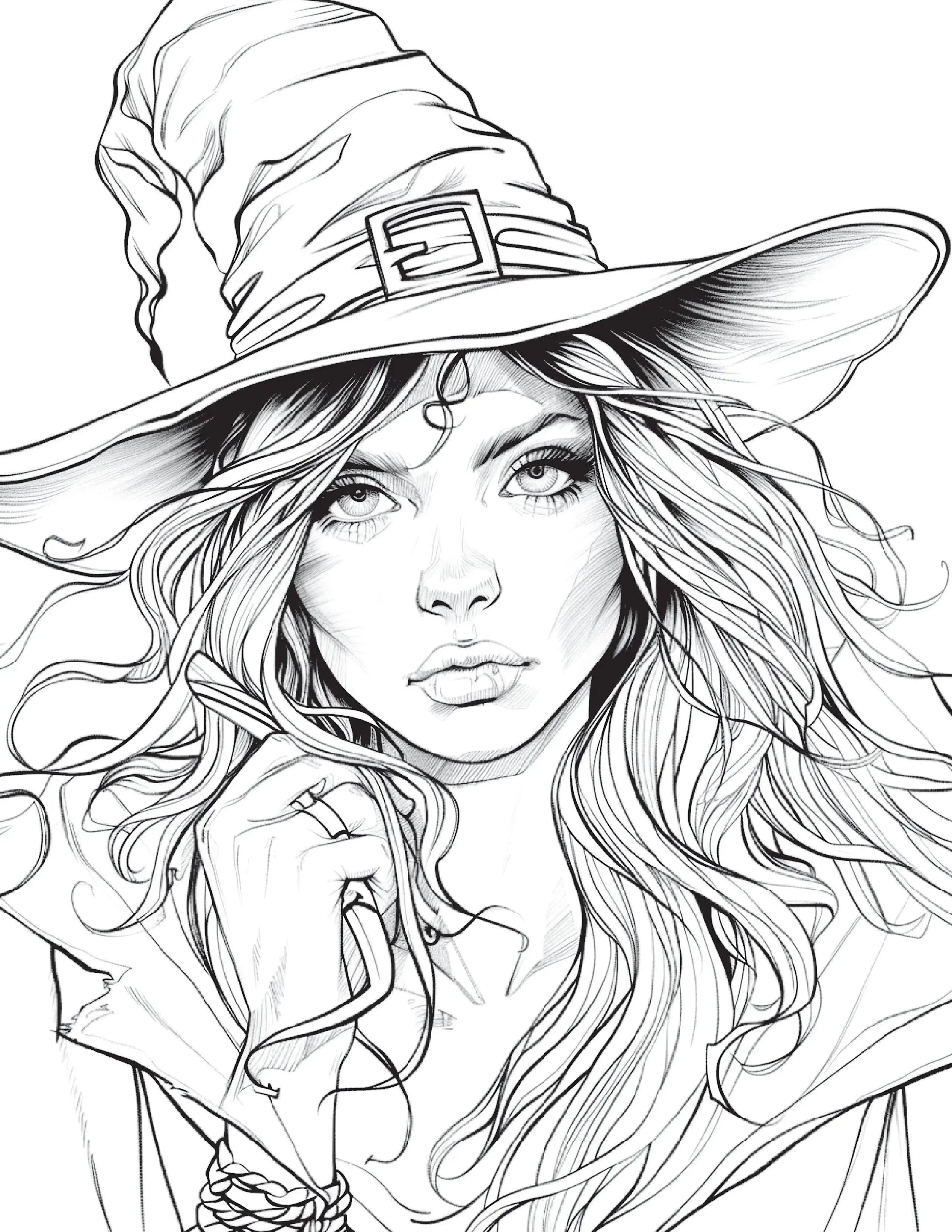 100 Witch Coloring Pages 1-Robs Books