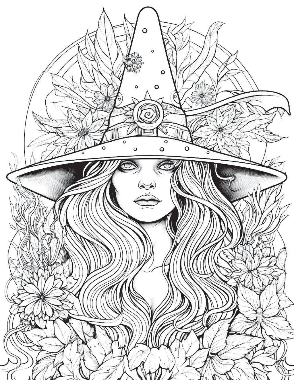100 Witch Coloring Pages 1 - Robs Books