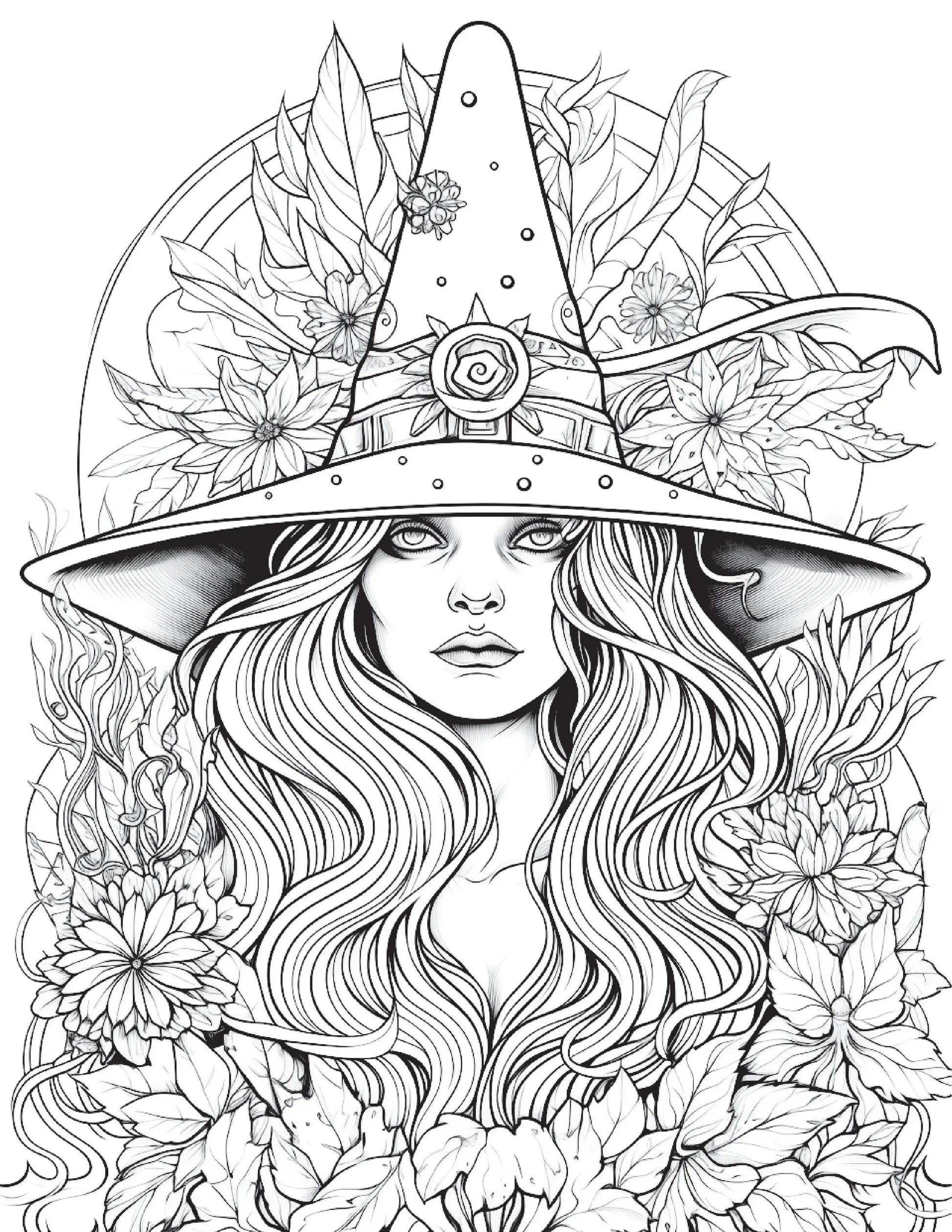100 Witch Coloring Pages 1-Robs Books