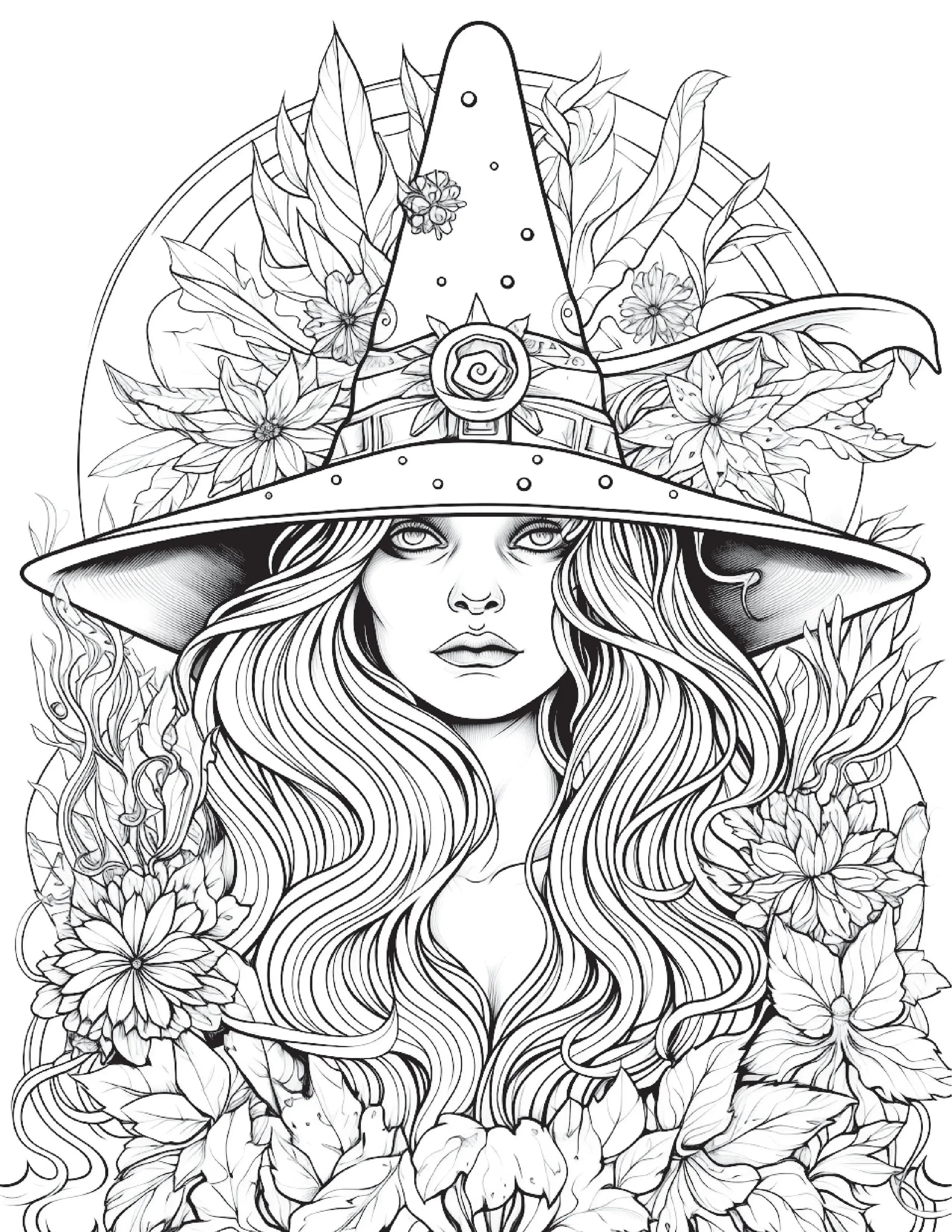 100 Witch Coloring Pages 1 - Robs Books
