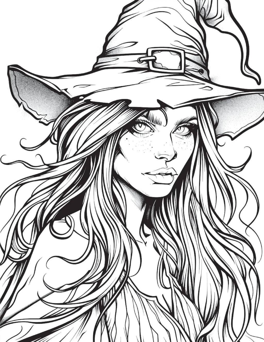 100 Witch Coloring Pages 1 - Robs Books