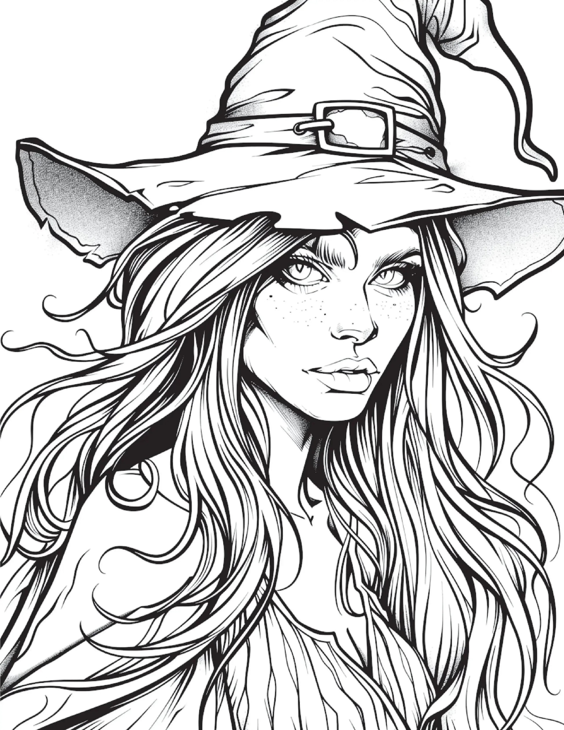 100 Witch Coloring Pages 1-Robs Books