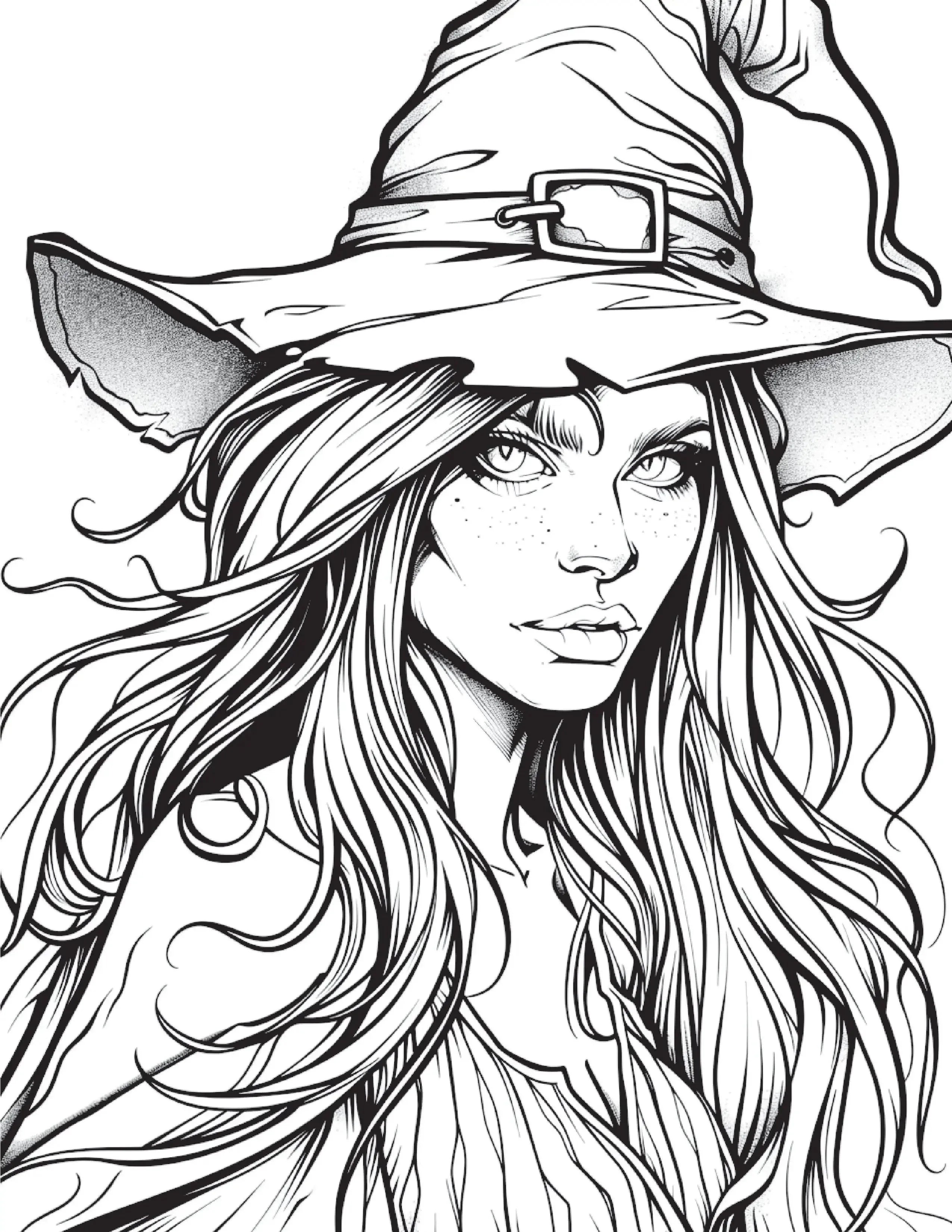 100 Witch Coloring Pages 1 - Robs Books