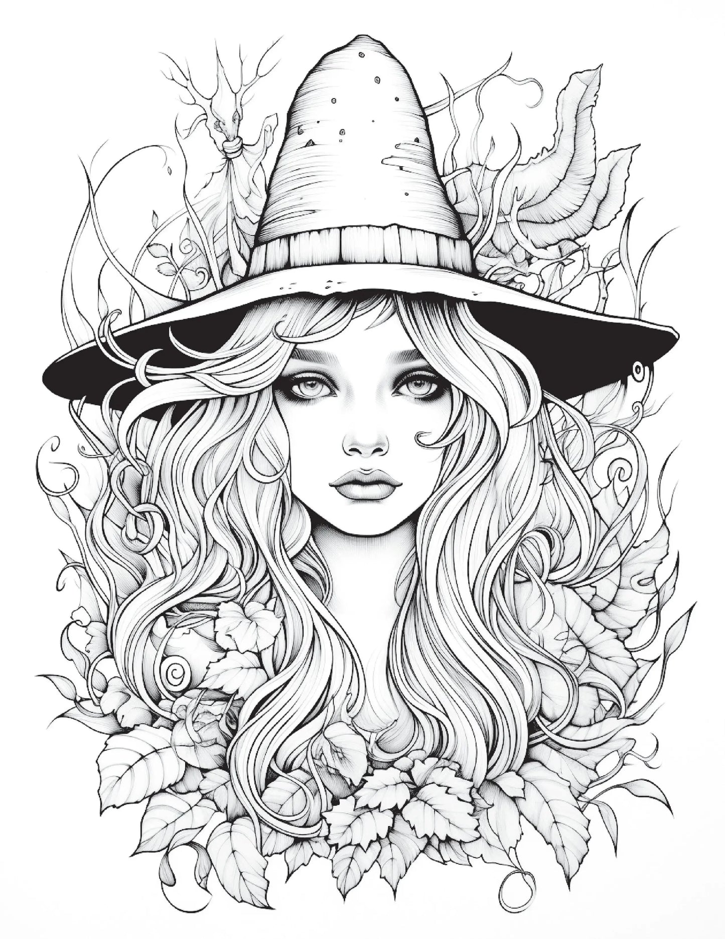100 Witch Coloring Pages 1-Robs Books