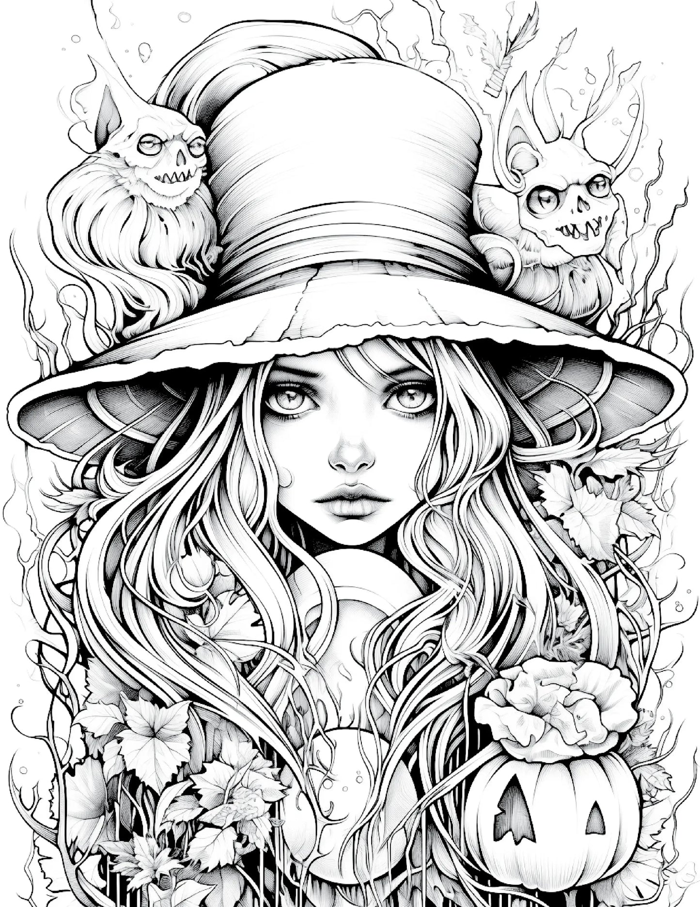 100 Witch Coloring Pages 2-Robs Books