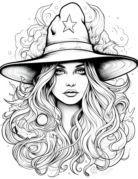 100 Witch Coloring Pages 2-Robs Books