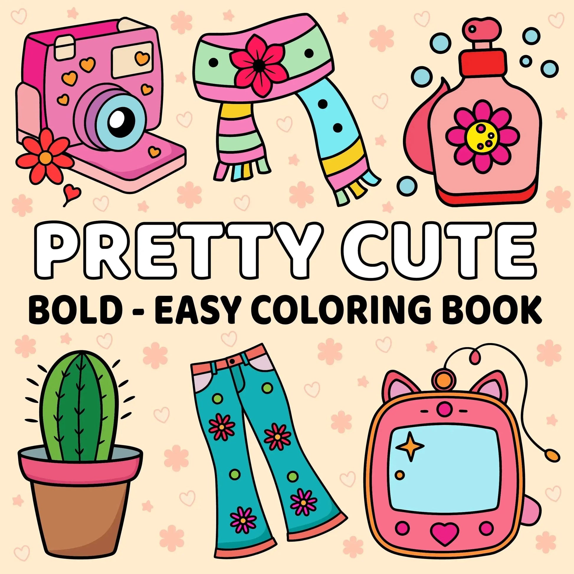 Pretty Cute Bold and Easy Coloring Book-Robs Books