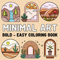 Minimal Art Bold and Easy Coloring Book - Robs Books