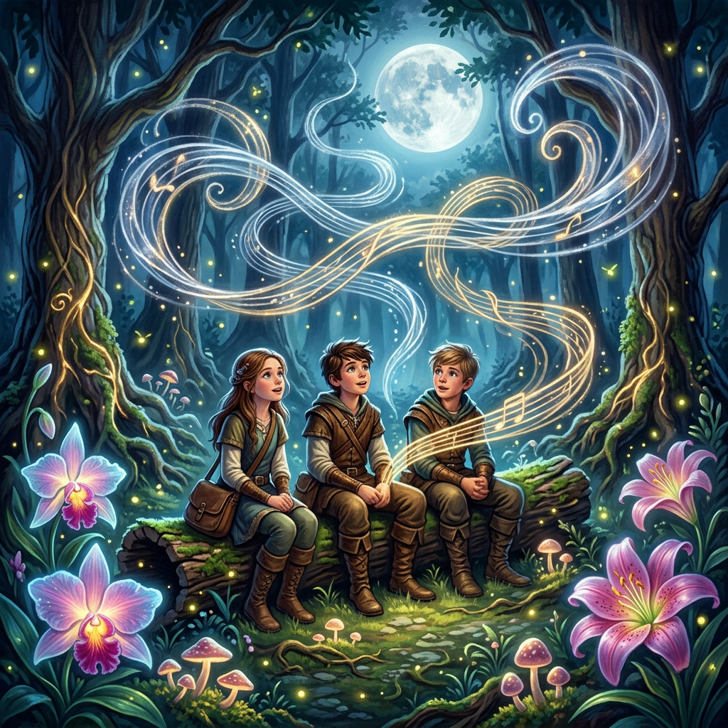 Book 2 of The Enchanted Forest Chronicles | THE MOONLIT MELODY: THE MYSTERY OF THE FALLING STARS - Robs Books