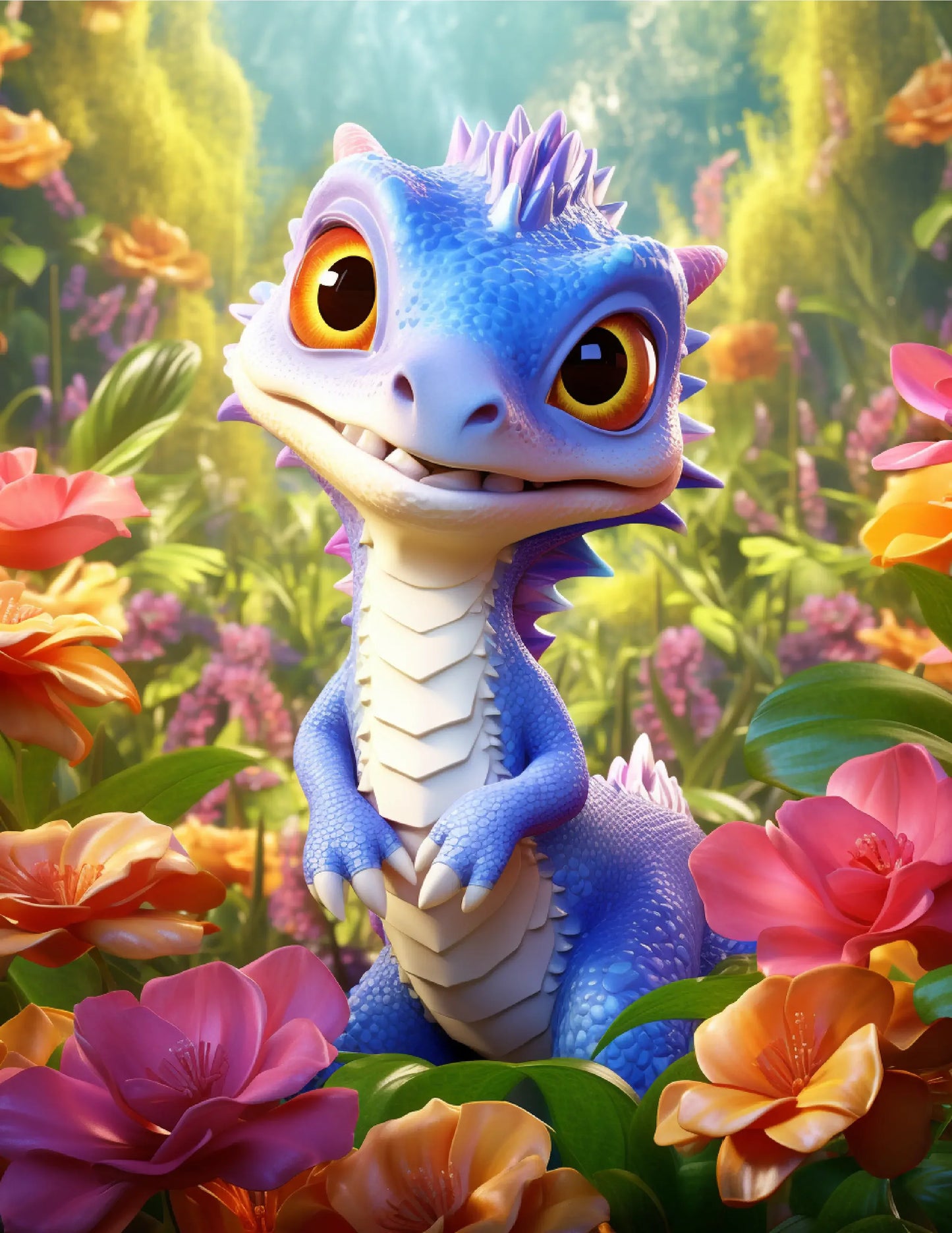 Cute Baby Dragon Coloring Pages For Kids 1-Robs Books