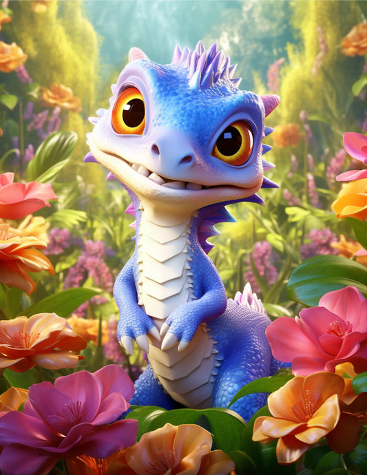 Cute Baby Dragon Coloring Pages For Kids 1-Robs Books