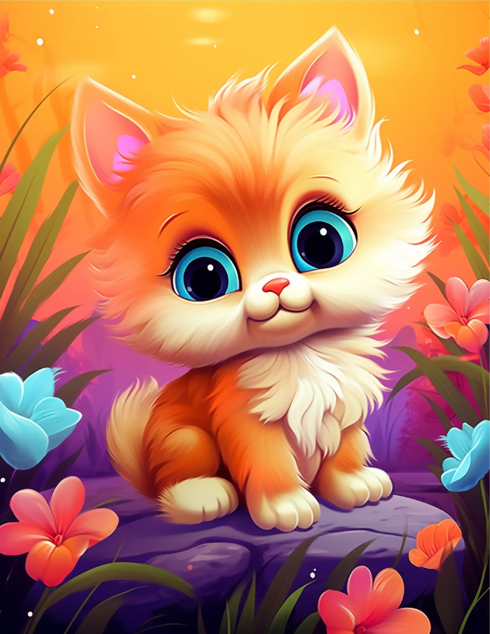 Cute Cats Coloring Pages For Kids-Robs Books