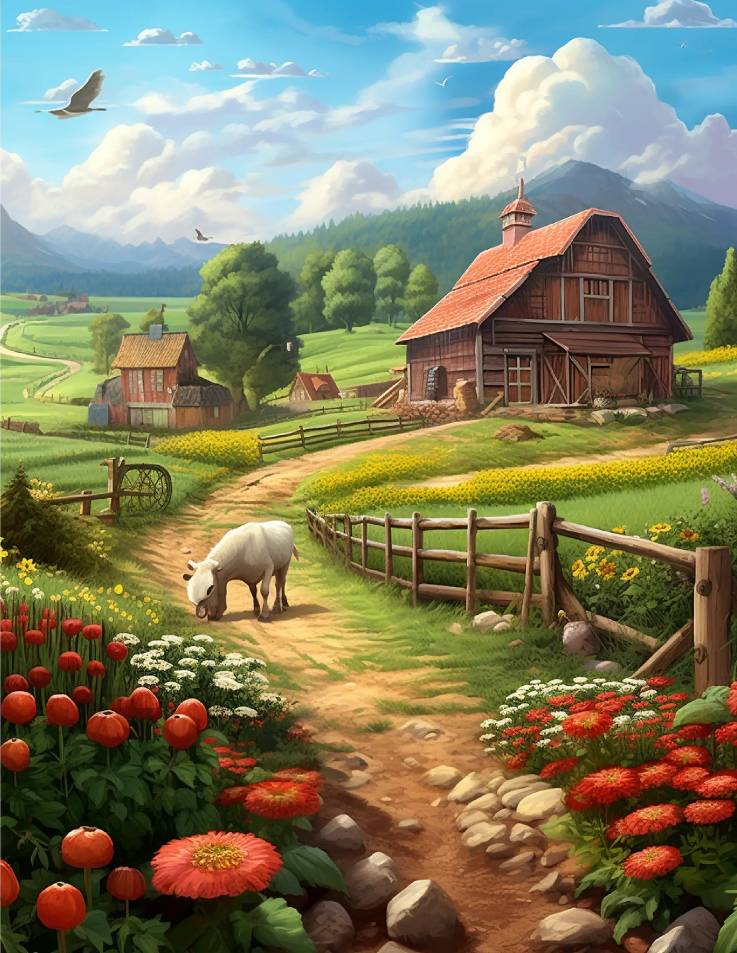 200 Country Farm Coloring Pages for Adults 1-Robs Books