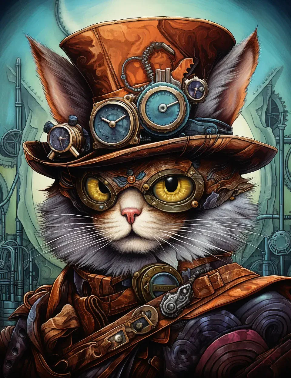 200 Steampunk Animals Coloring Pages-Robs Books