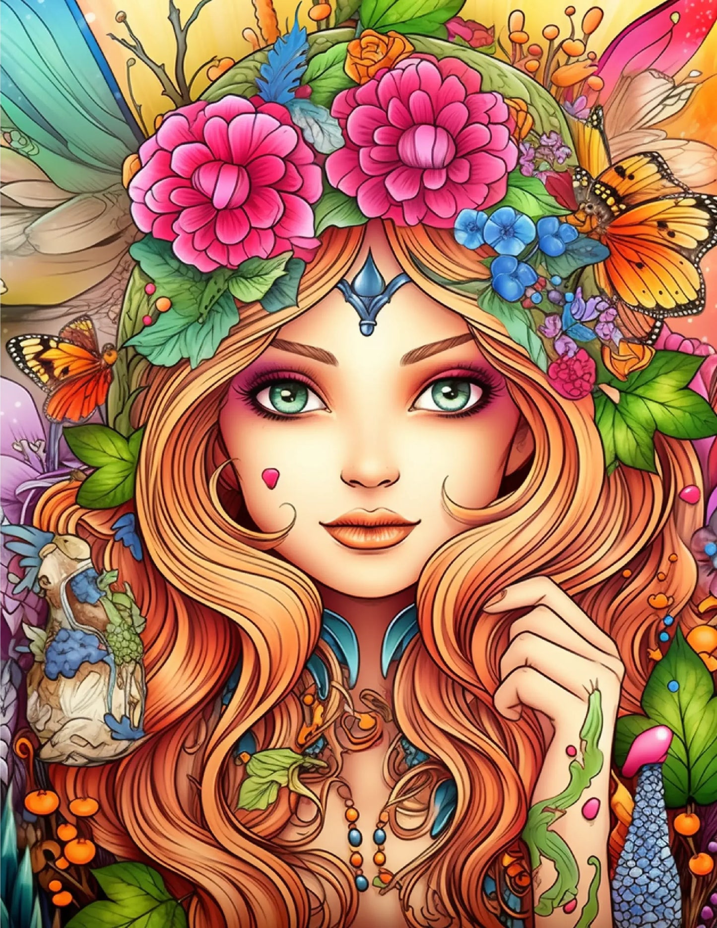 104 Forest Fairy Coloring Pages-Robs Books