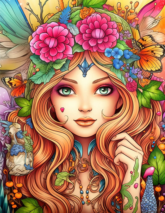 104 Forest Fairy Coloring Pages-Robs Books