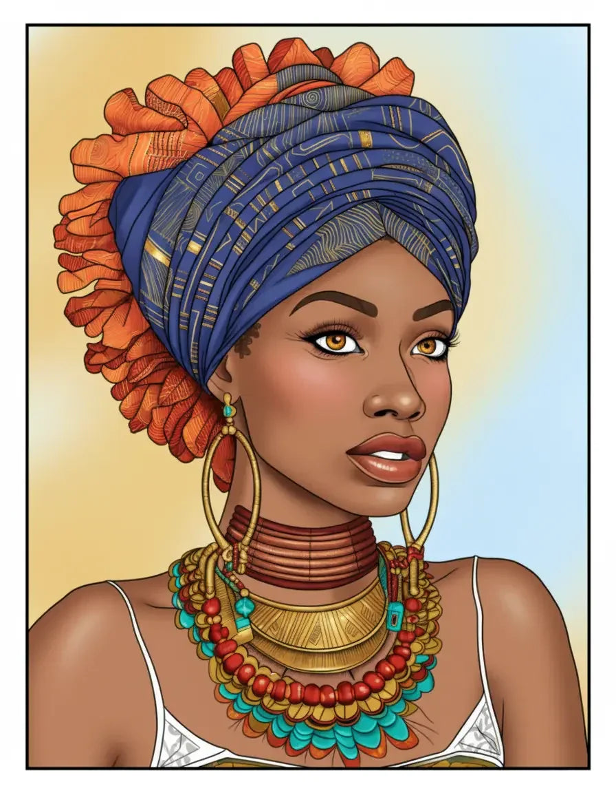 100 African Black Woman Coloring Pages For Adults 3-Robs Books