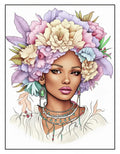 African-Black-Woman-Coloring Book 163 Pages - Robs Books