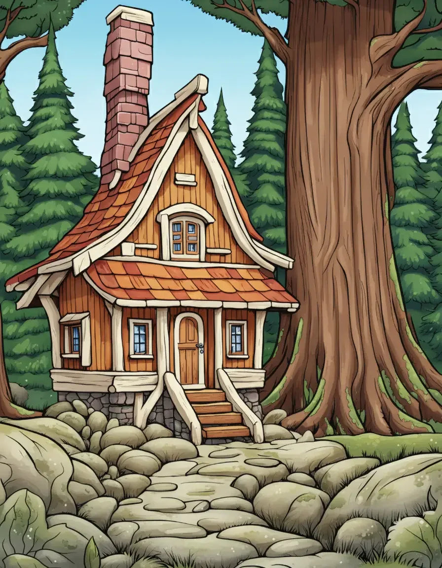 Enchanting Dwarf Homes A Magical Coloring Adventure-Robs Books