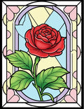 300 Floral Stained Glass Coloring Pages - Robs Books