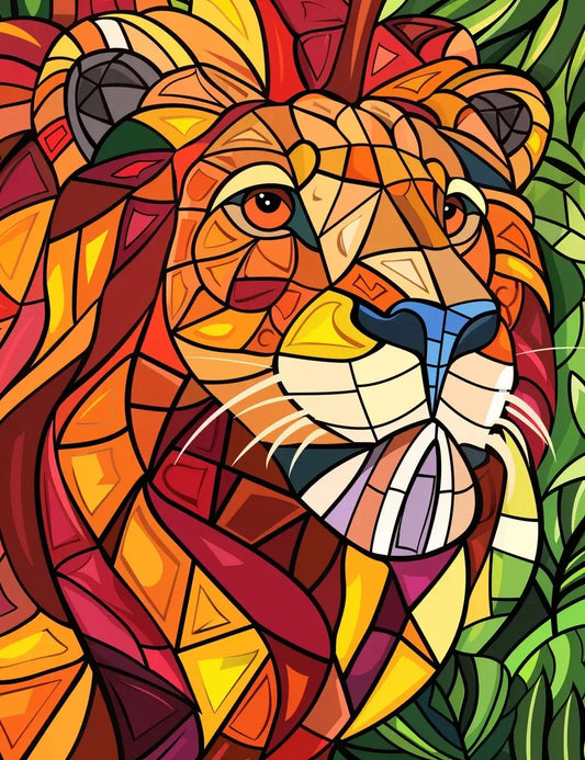 110 Animals Stained Glass Coloring Pages-Robs Books