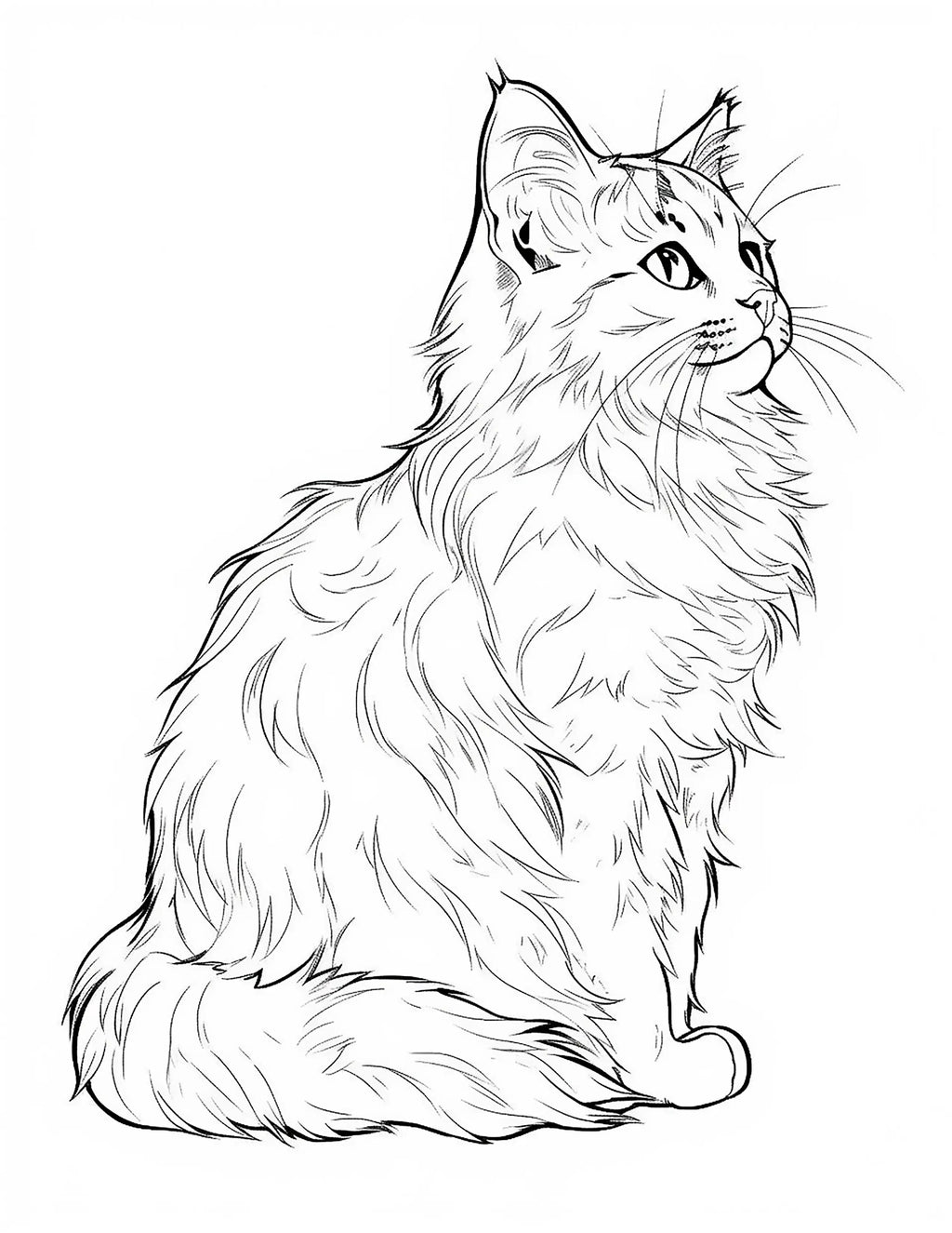 100 Realistic Cat Coloring Pages - Robs Books