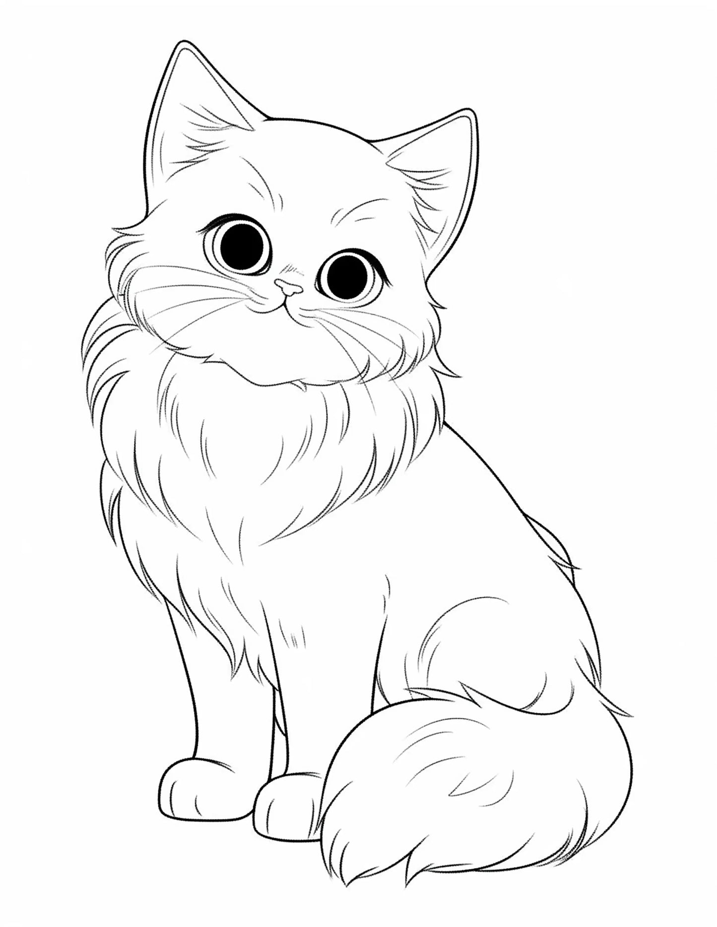 100 Realistic Cat Coloring Pages-Robs Books